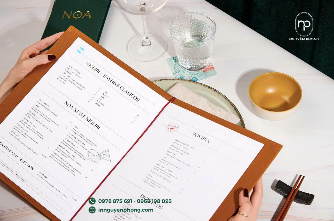 in menu bìa cứng đẹp 